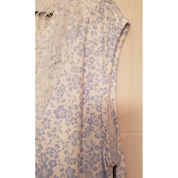Elizabeth & Nicole Women’s Very Soft Sleepwear PJs Blue Floral Lace Size 2XL NWT - Picture 10 of 12